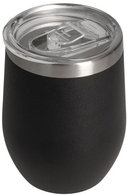 Termokopp Summer 350 ml dobbeltvegget rustfritt stål svart forfra