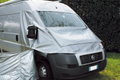 Termomatte frontrute Fiat Ducato fra 2006 grå forfra