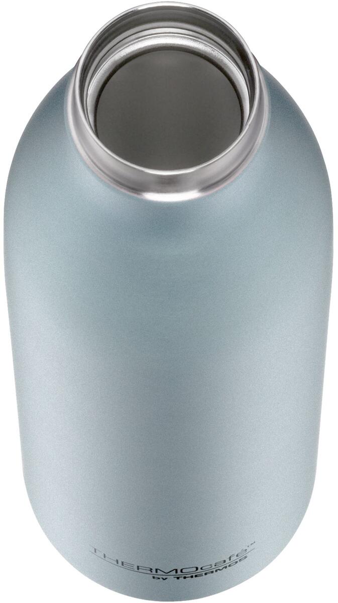 Termosflaske TC Bottle 750 ml rustfritt stål lysegrå-blå montert på tur