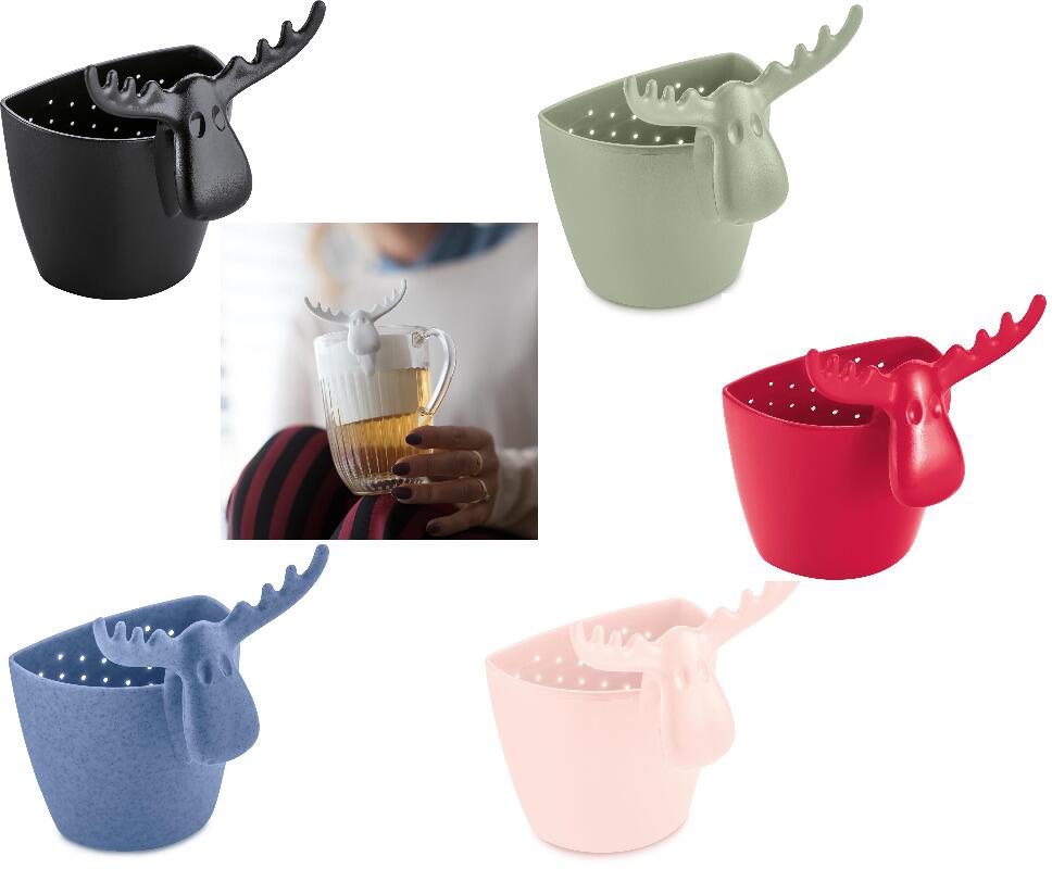 Tesil Rudolf med oppheng for glass og kopper 90mm Koziol forfra