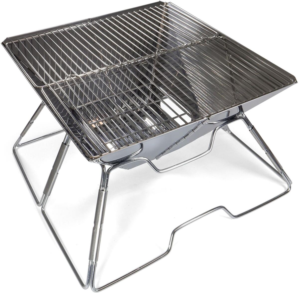 Detalj av sammenleggbart grillrist på Tetragon grill- og ildskål