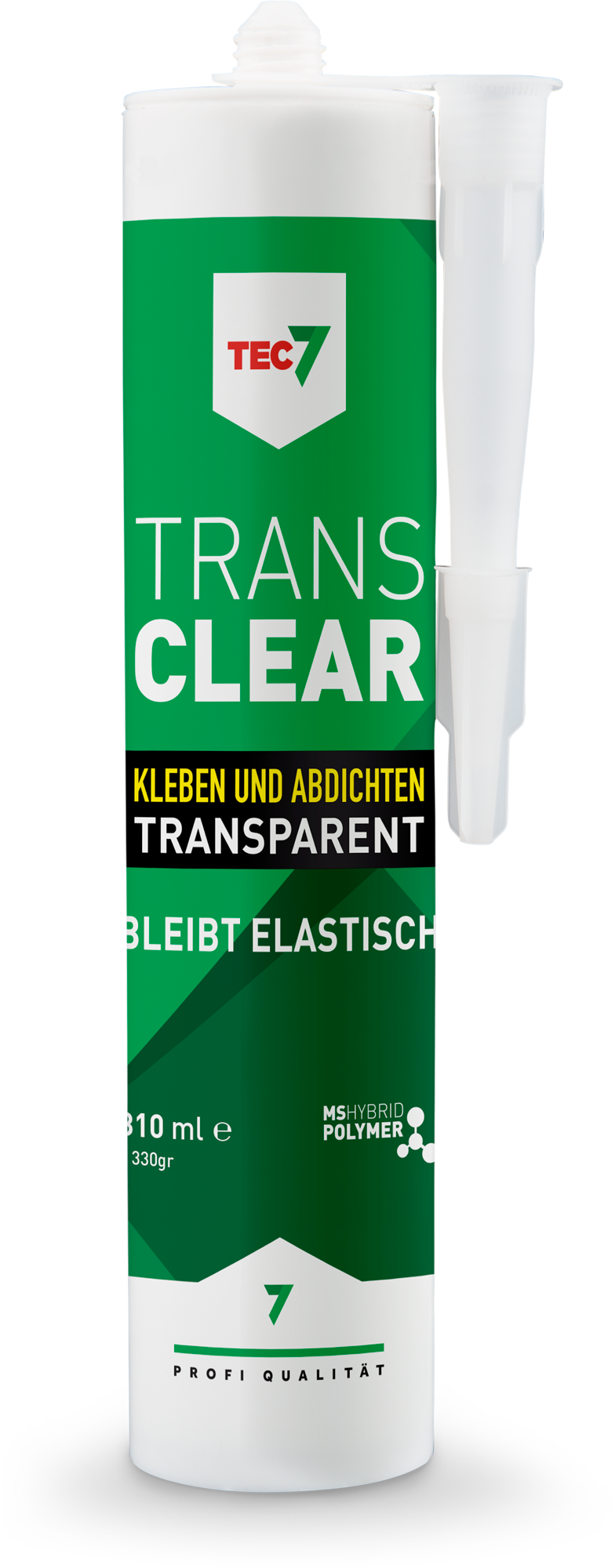 Tette- og limstoff Trans 310 ml transparent - TEC7 forside
