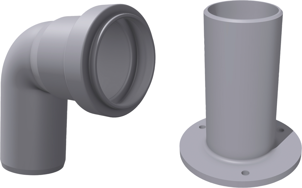 Tilkoblingssett for toalettventilasjon ⌀ 38 mm - Setrenlo front