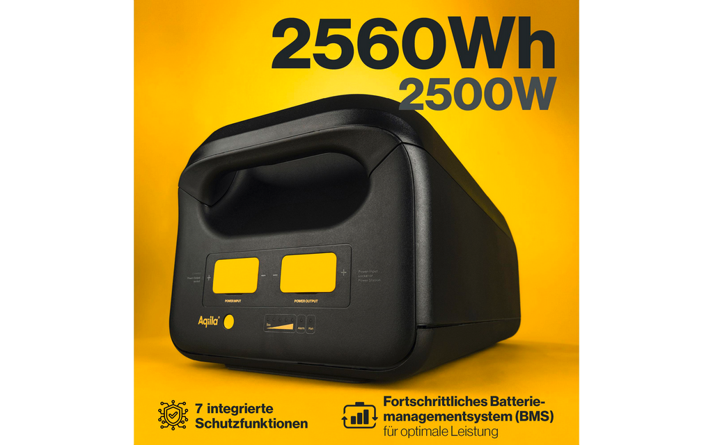 Detalj av tilkoblinger på Tilleggsbatteri Powerbird V2500V2