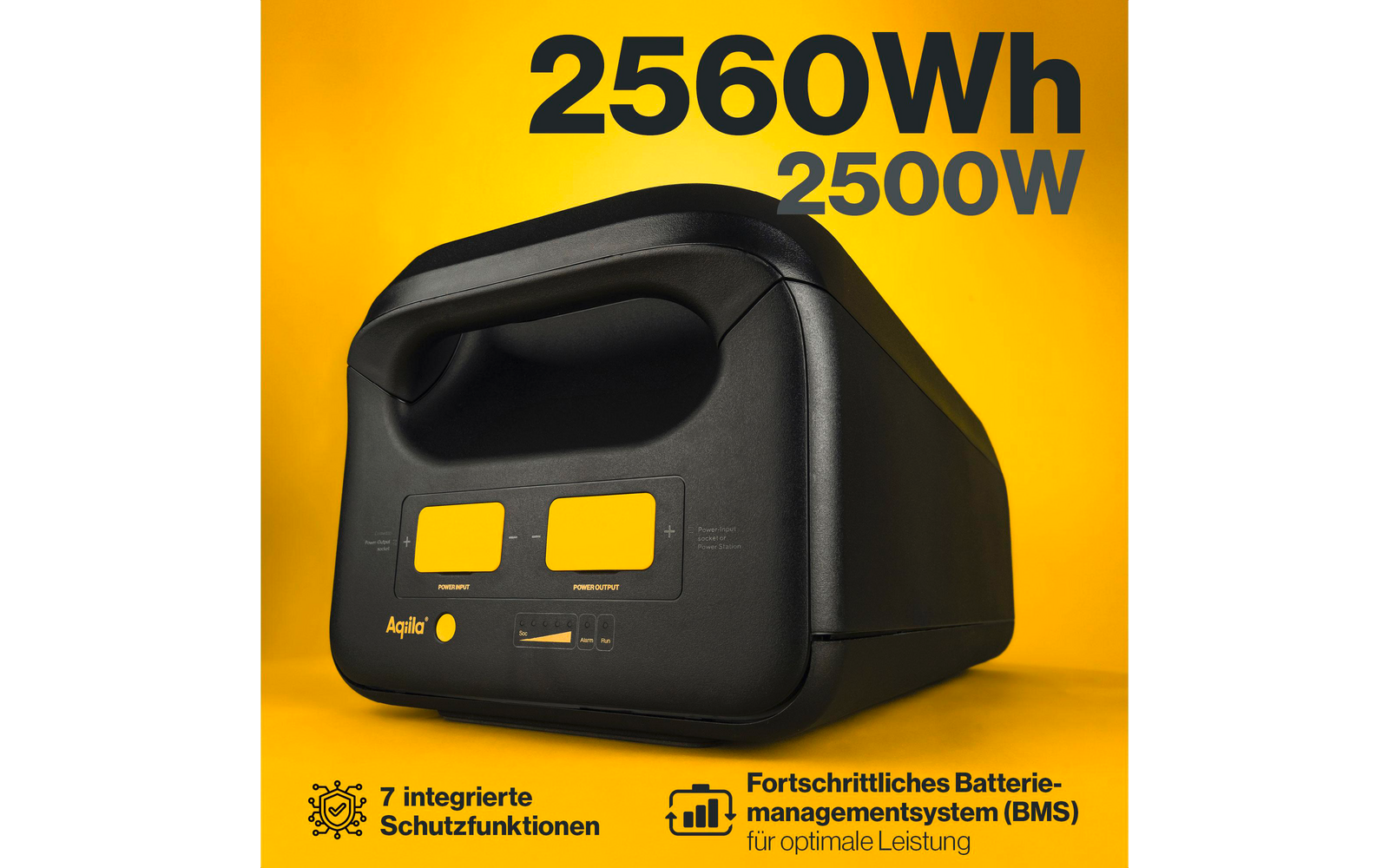 Detalj av tilkoblinger på Tilleggsbatteri Powerbird V2500V2