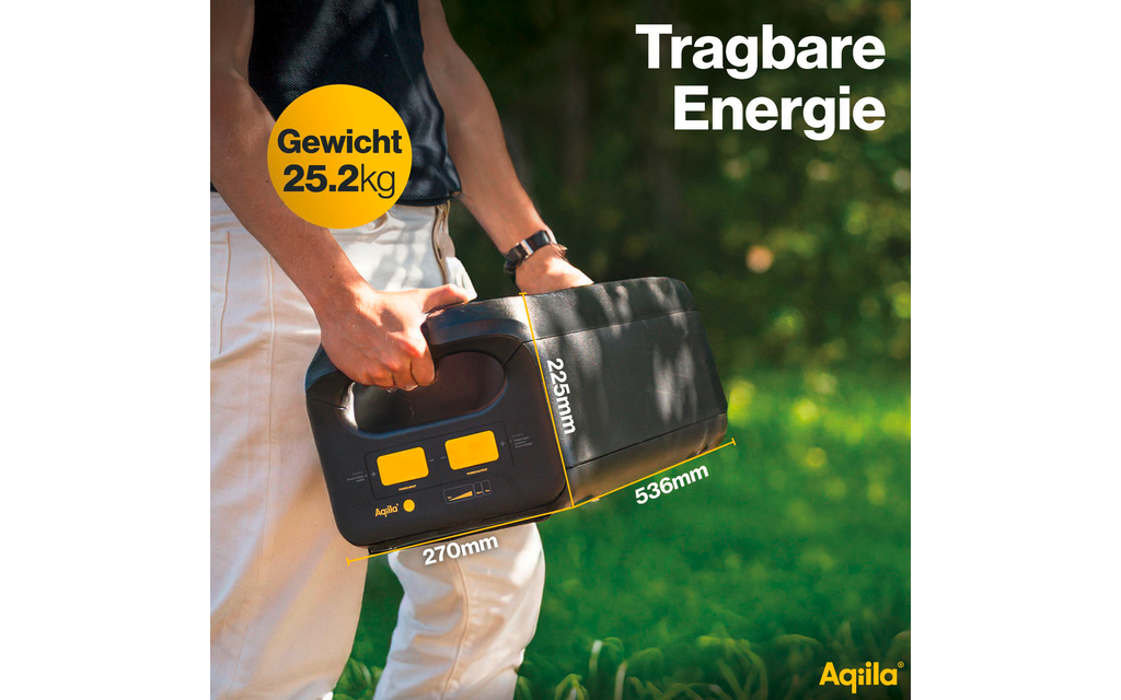 Tilleggsbatteri Powerbird V2500V2 sideprofil