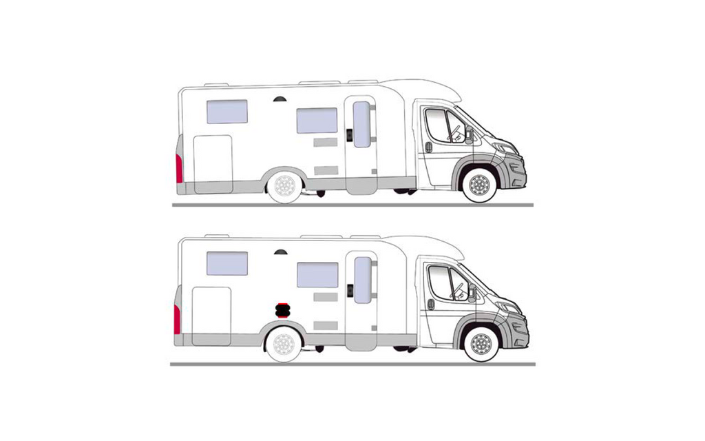 Detaljbilde av Tilleggsluftfjæring AirLift Maxi 8" 2-krets Sprinter 906 3,5t - Linnepe