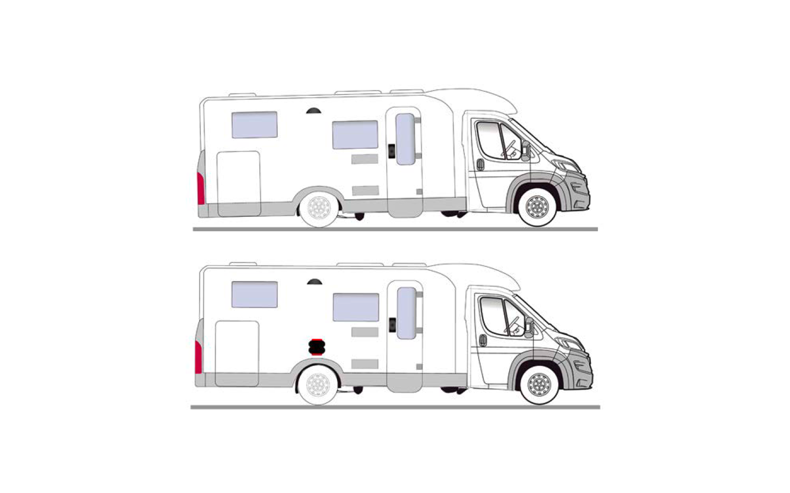 Detaljbilde av Tilleggsluftfjæring AirLift Maxi 8" 2-krets Sprinter 906 3,5t - Linnepe