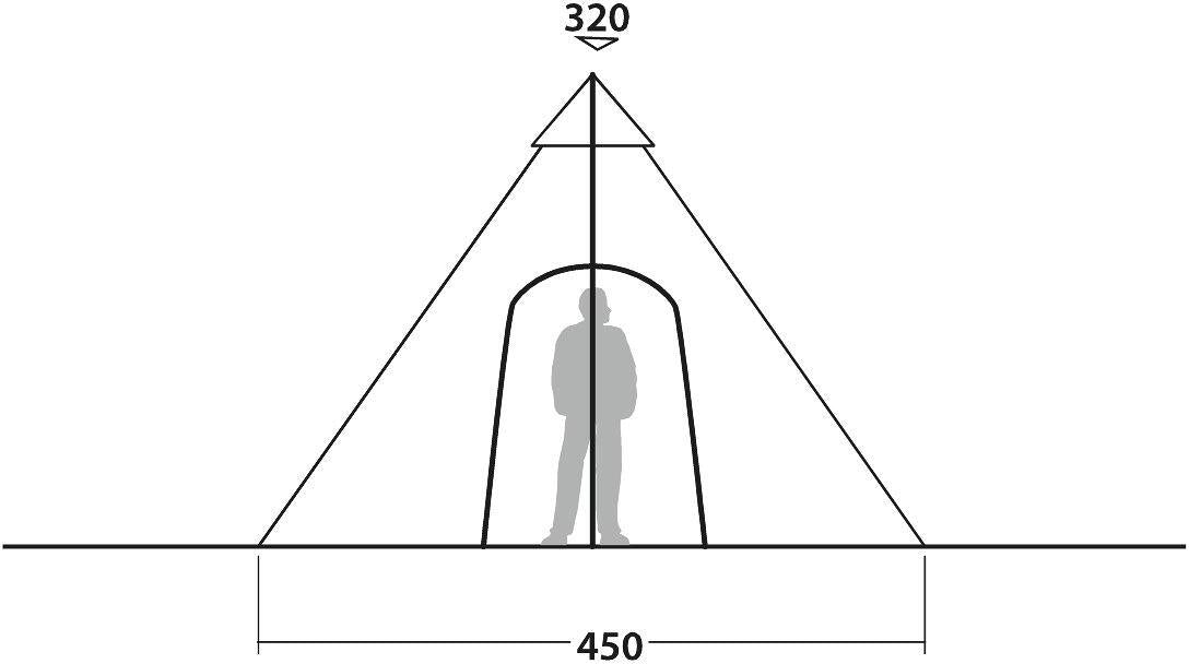 Pakking og transport av Tipitelt Kiowa 10-personer 580x450cm polybomull