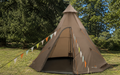 Tipitelt Rands Tipi for 8 personer 3000 mm vannsøyle - Easy Camp satt opp, sett forfra