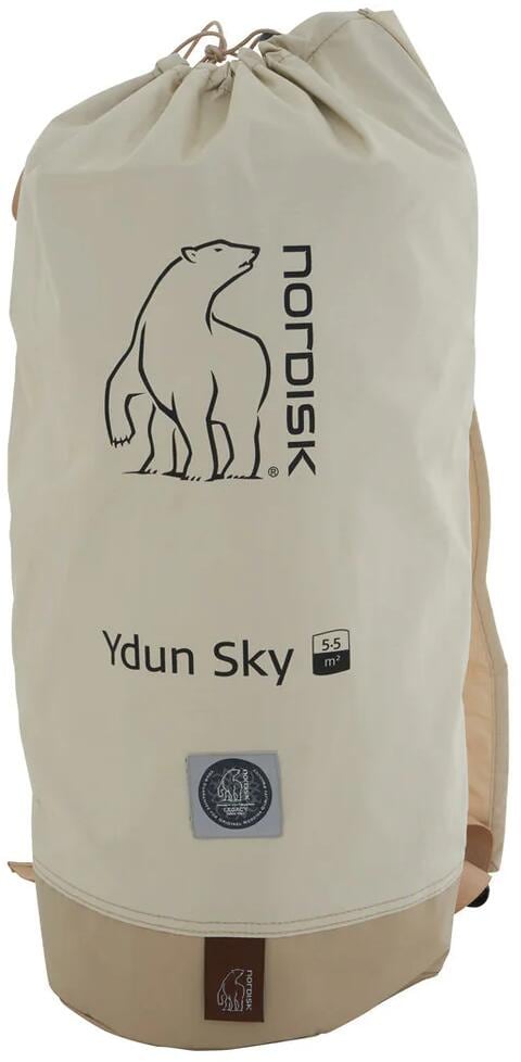 Pakking og transport av Tipitelt Ydun Sky 5.5 bomull/polyester 4-pers