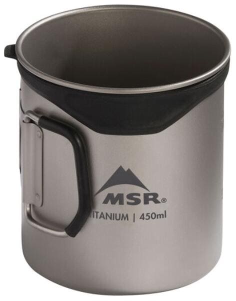 Titankopp 450 ml med sammenleggbare håndtak 70 g bakside