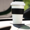 To-Go-Cup porselenskopp med lokk 350 ml inkl. gel-pad bakside