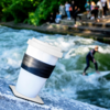 To-Go-Cup porselenskopp med lokk 350 ml inkl. gel-pad nærbilde av lokk