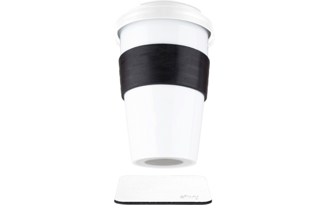 To-Go-Cup porselenskopp med lokk 350 ml inkl. gel-pad brukt på camping