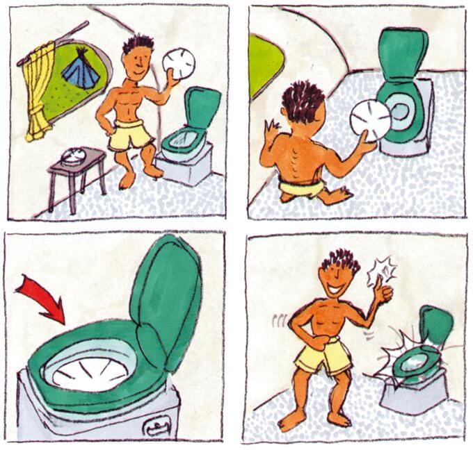 Toalettinnlegg i papir 50 stk for hygienisk beskyttelse - WC-Pure detalj