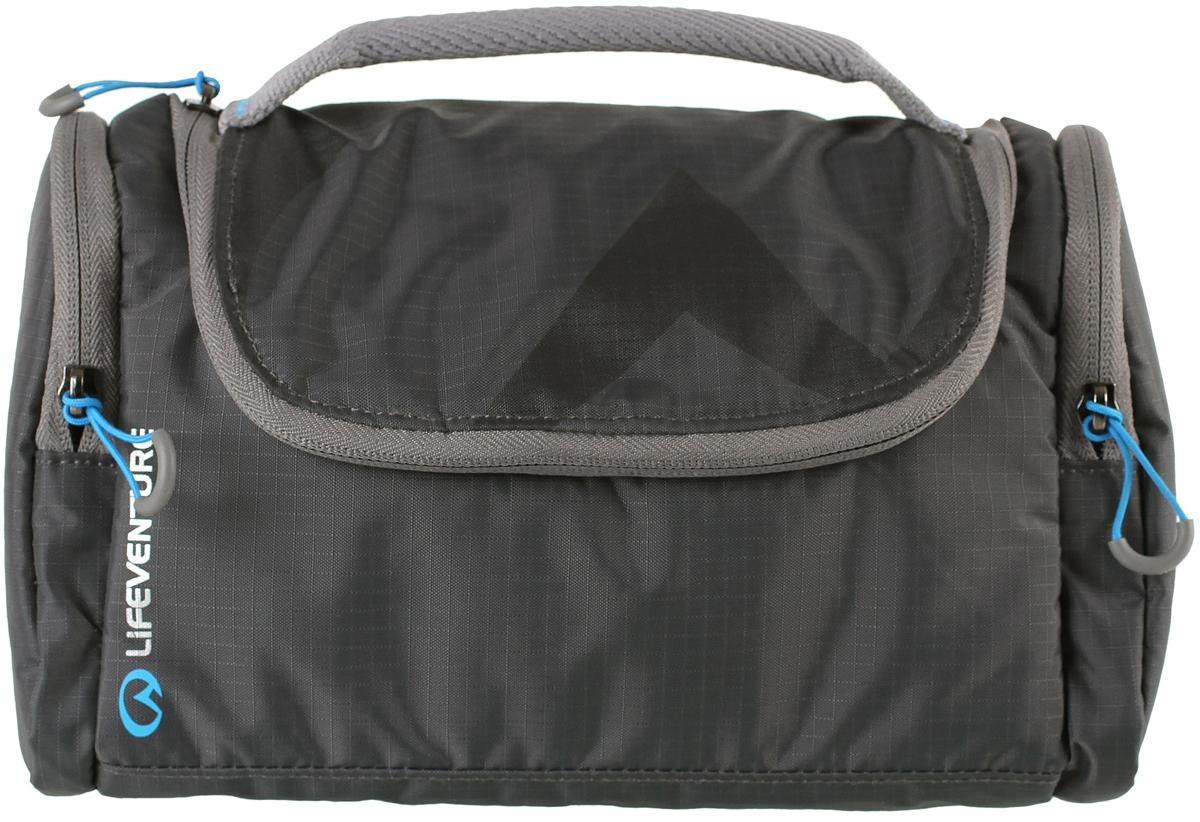 Forfra av Toalettmappe Holdall nylon 23x15x10,5 cm grå - Lifeventure