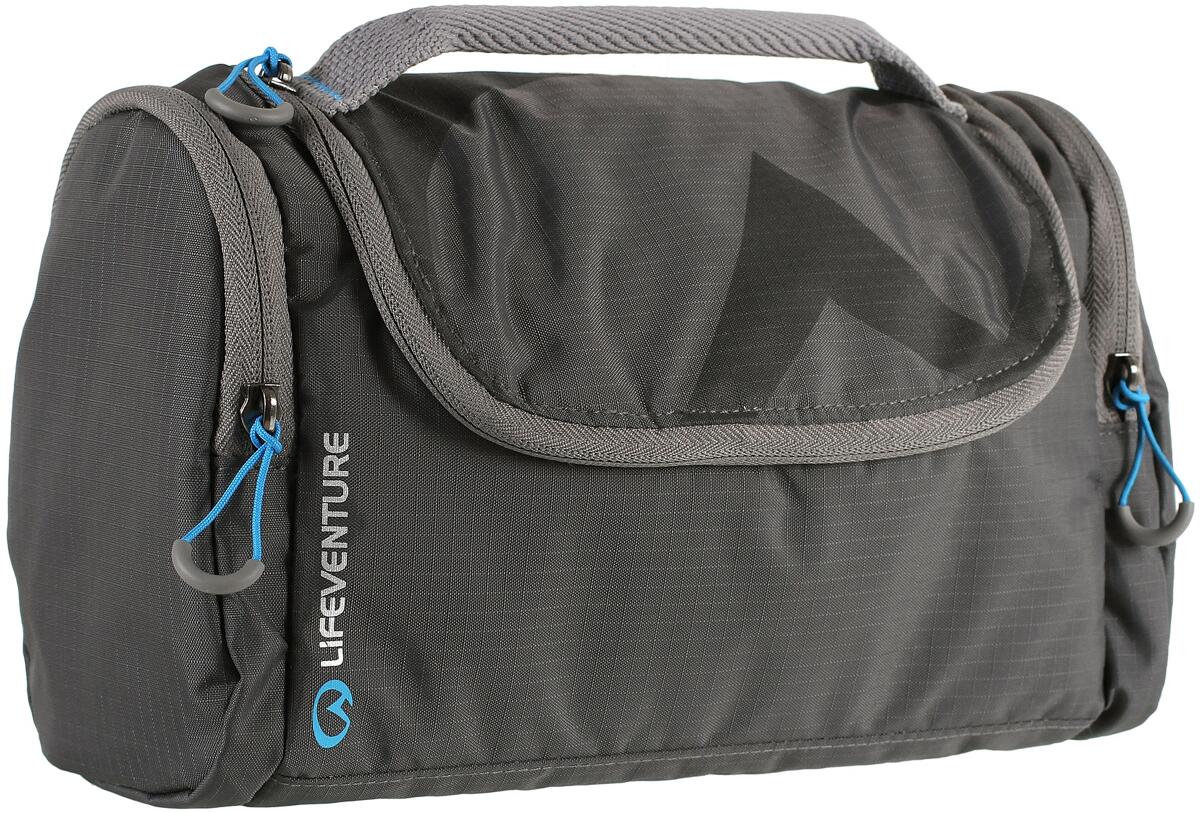 Bakside av Toalettmappe Holdall nylon 23x15x10,5 cm grå - Lifeventure