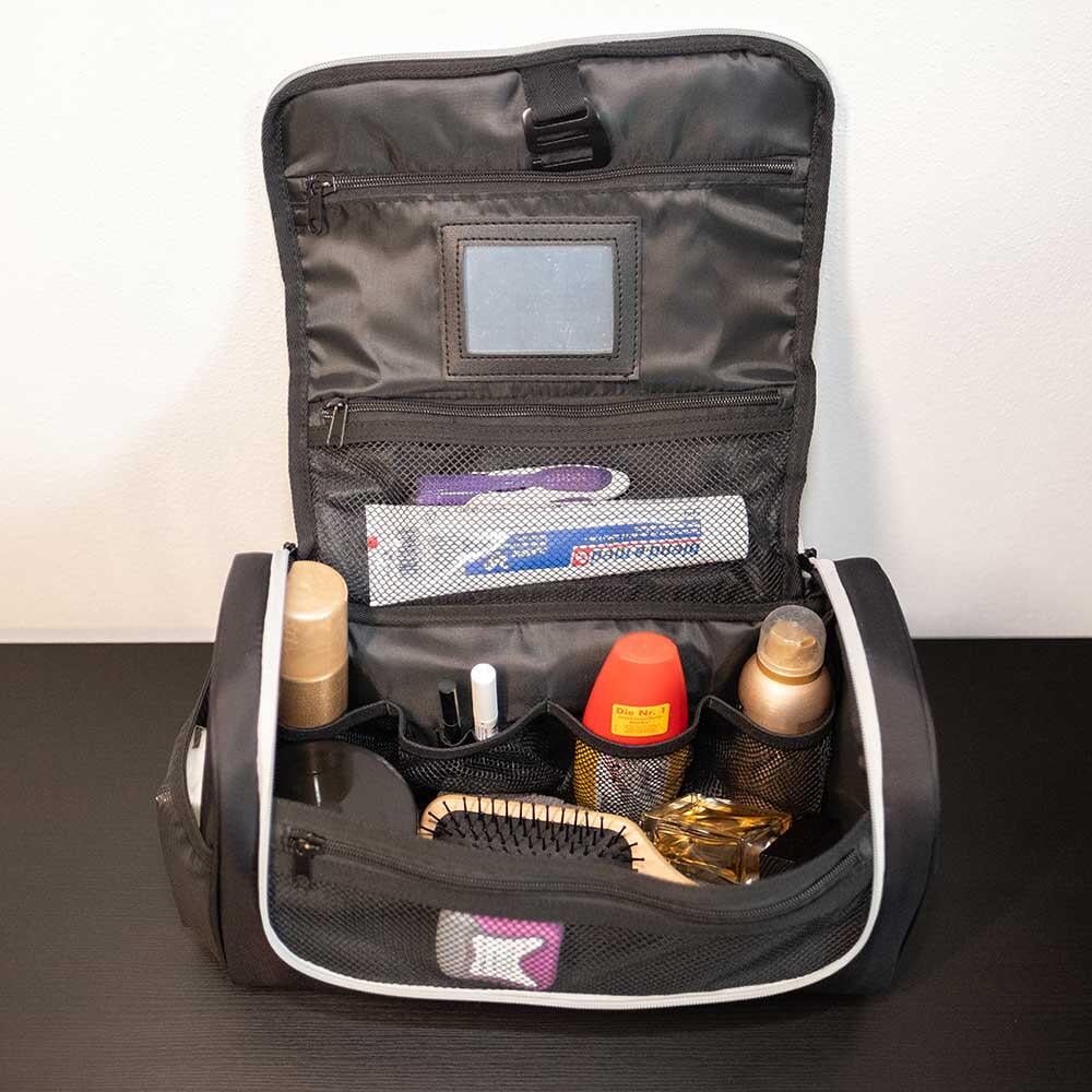 Toalettmappe washBOXX Large 35x15x20 cm 10 l svart detalj