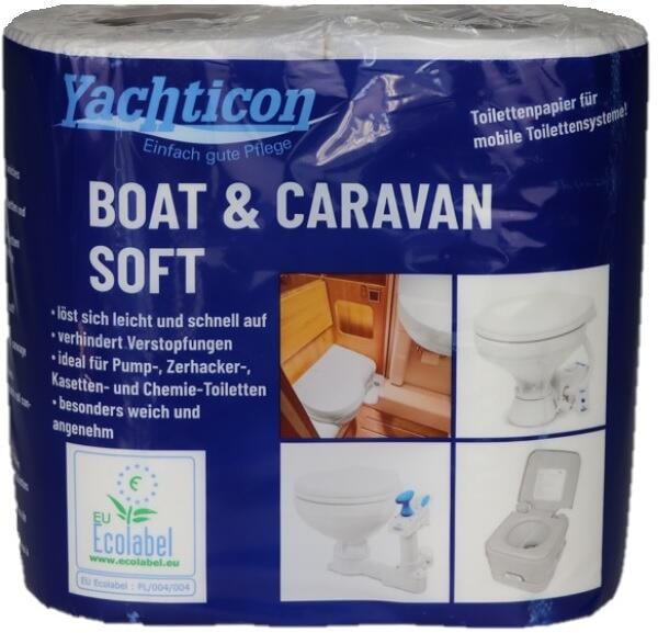 Toalettpapir Boat & Caravan Soft 2-lags 4 ruller - Yachticon forfra