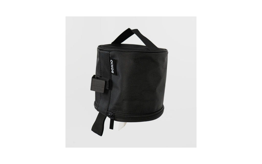 Detalj av Toalettpapirholderveske for camping Ø 14 cm svart - Boxio materiale