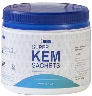Toalettrens Super Kem Sachets 15 poser à 30 g eukalyptusduft pakning forfra