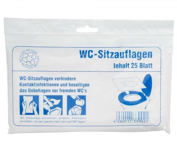 Toalettsetetrekk engangs 25-pakning 22,7x11,3 cm - Hytos forfra