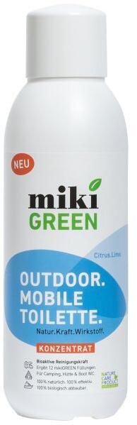 Forfra av Toaletttilsetning for mobilt toalett 500 ml biologisk nedbrytbar - mikiGREEN