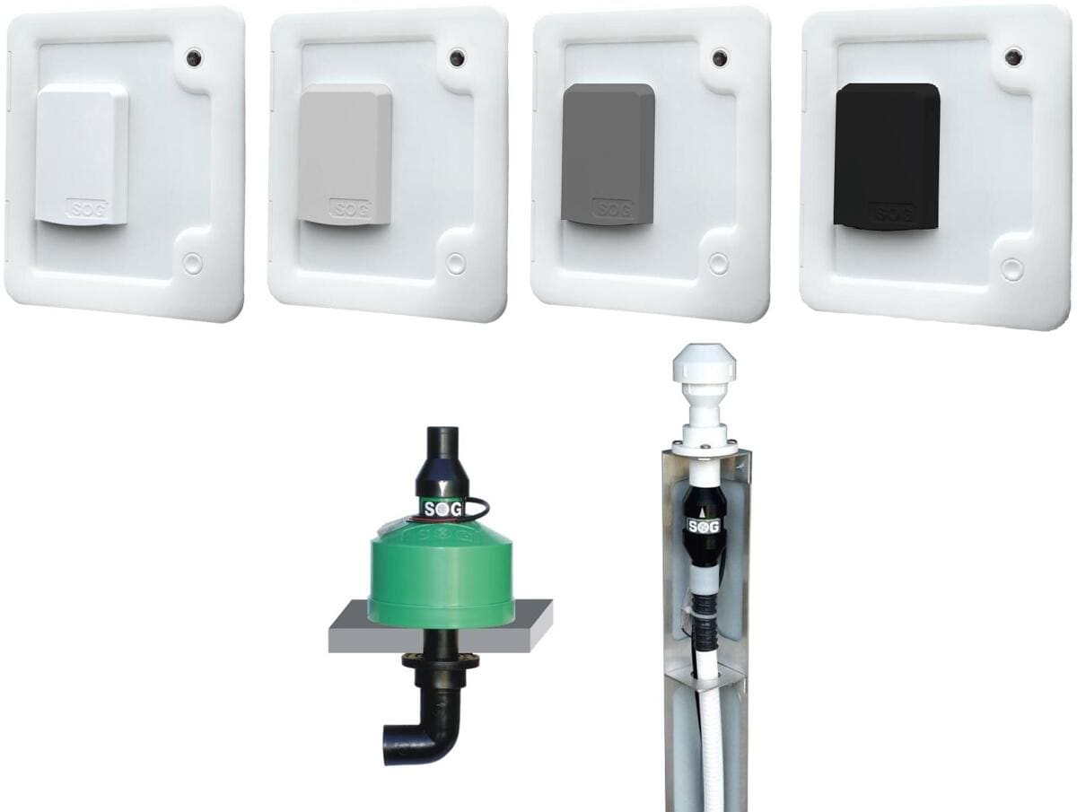Toalettventilasjon for tørreseparasjonstoalett 12V 1,1 kg - SOG TT forfra