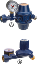 Toflaskeanlegg Caramatic med automatisk omkobling 30 mbar forside