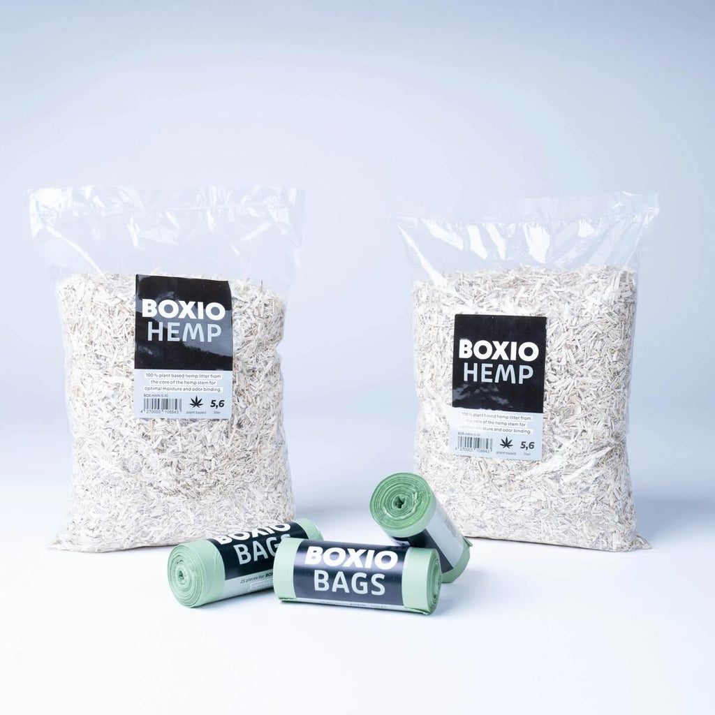 Toilet Up Refill Bundle med hampstrø og bioposer forfra