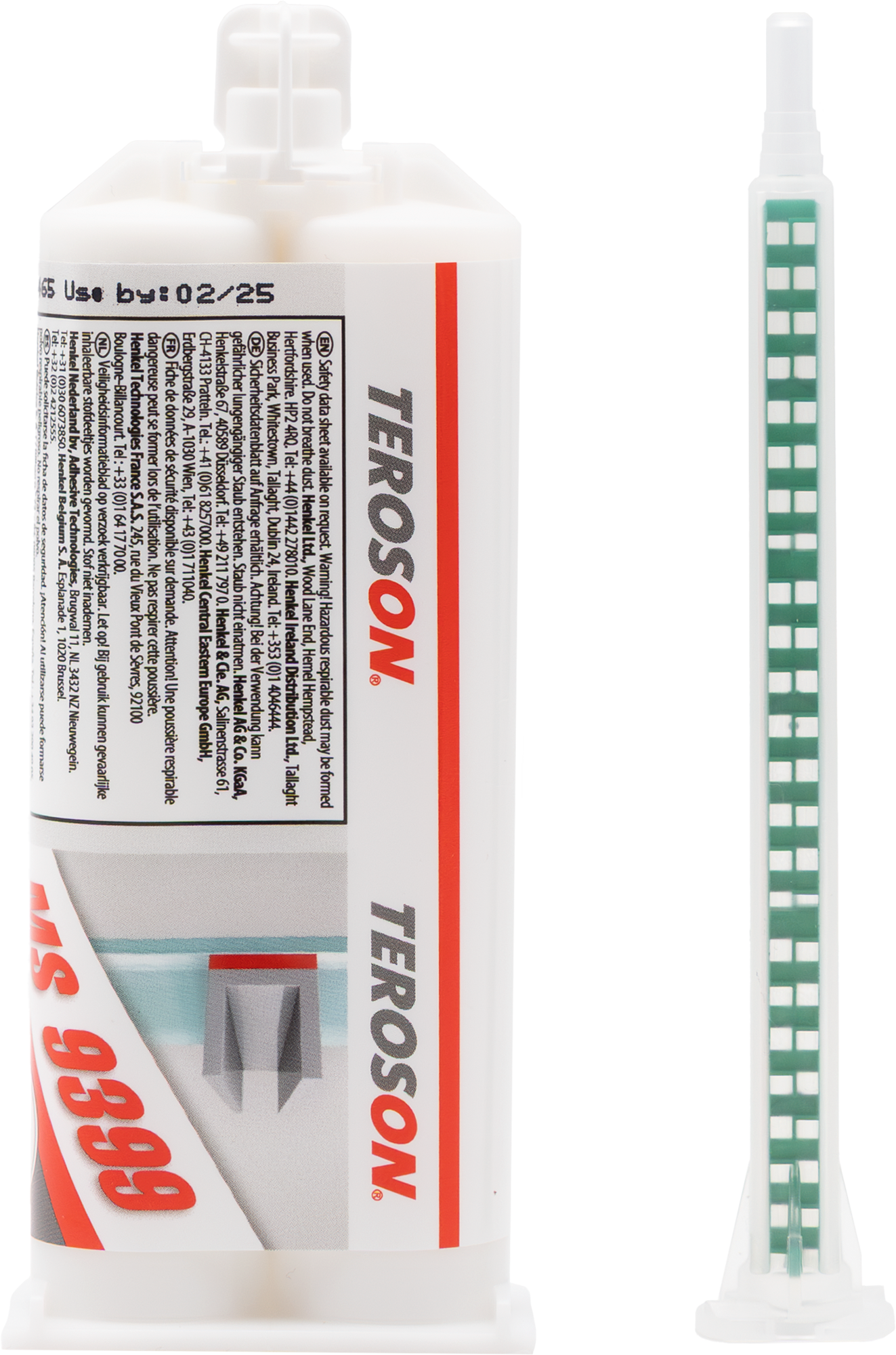 Tokomponent hybridlim MS 9399 50 ml hvit - Teroson for elastiske limfuger