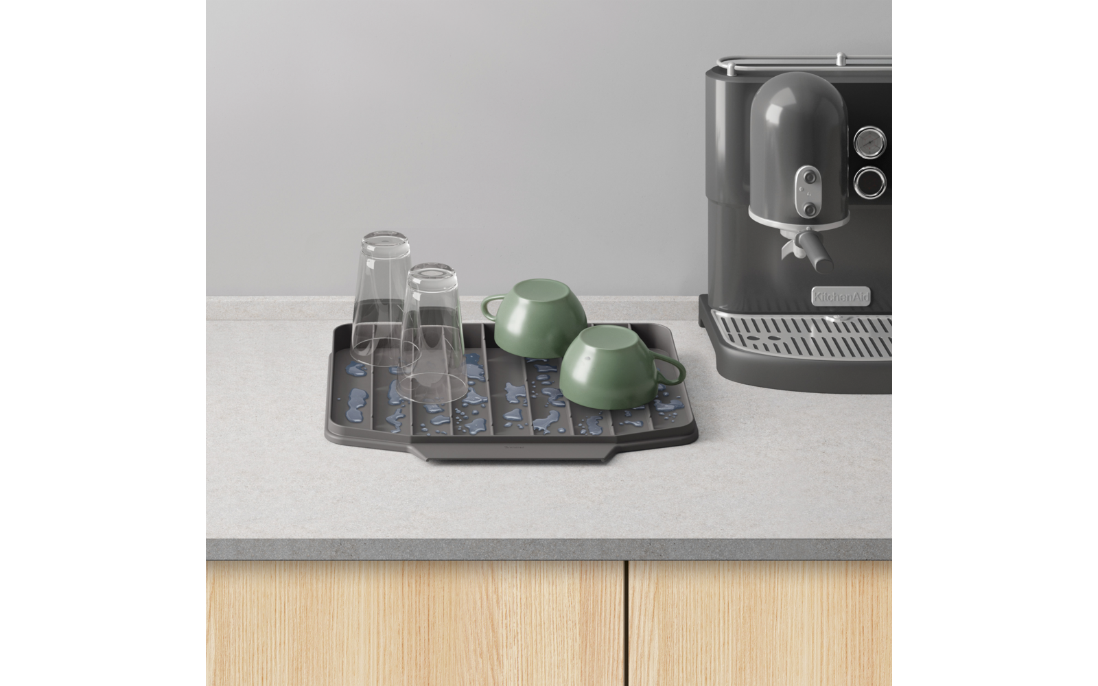 Tørkematte Gravity-Duo tosidig 40x33 cm gummi Metaltex bakside