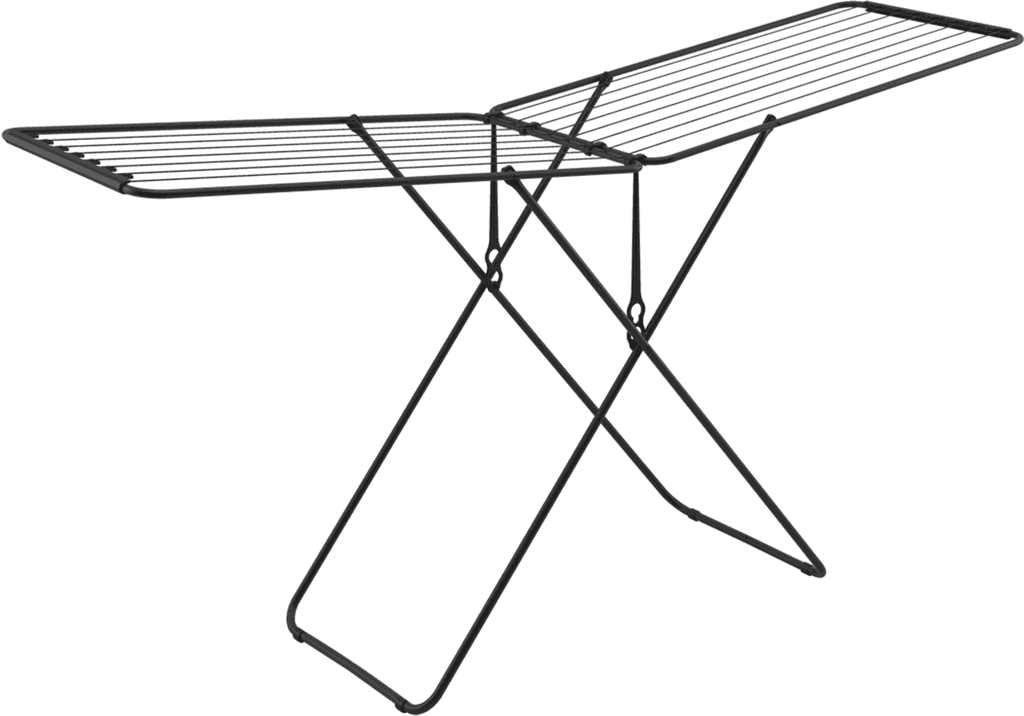Tørkestativ Horizon ONYX 22 m høydejusterbart svart forfra