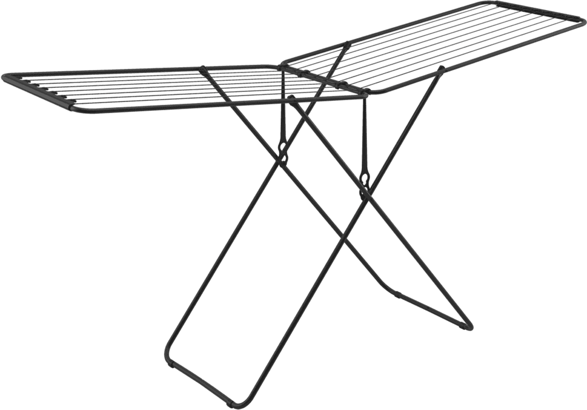 Tørkestativ Horizon ONYX 22 m høydejusterbart svart forfra