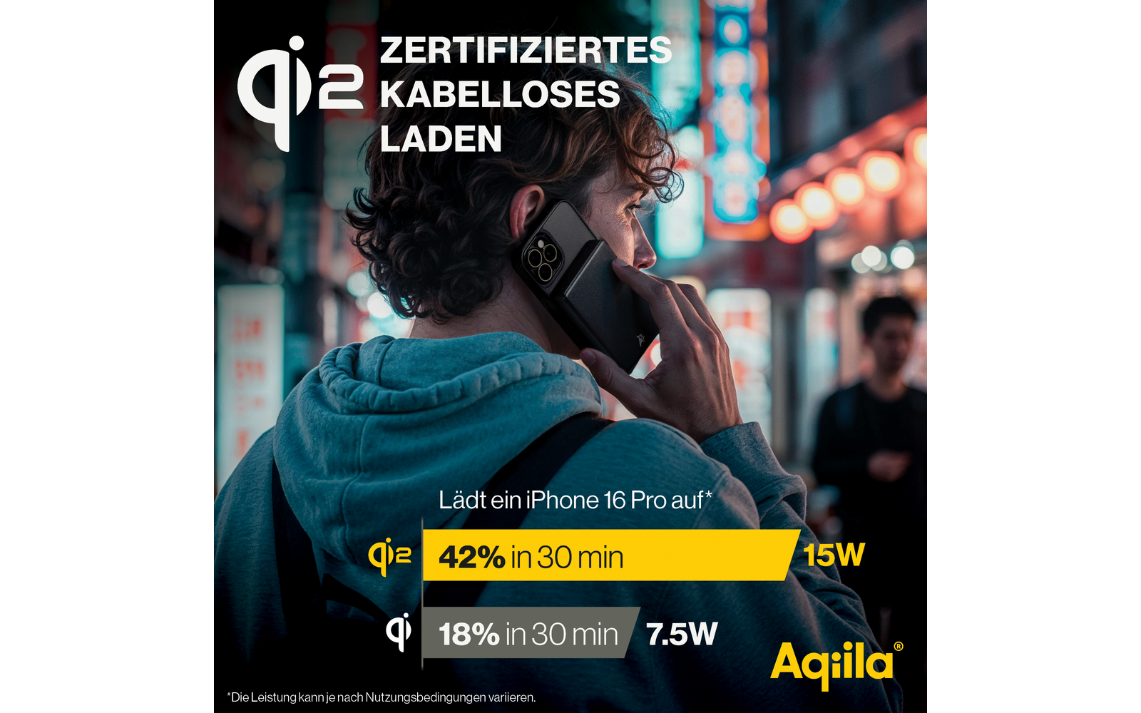 Trådløs powerbank Powerbird QB5 bakside
