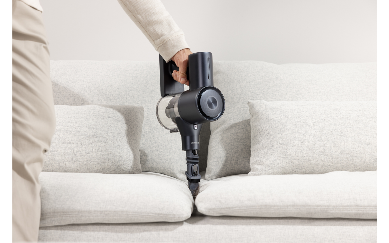 Trådløs støvsuger HV 7178 S'Power 130W HEPA 13 - Severin kompakt design