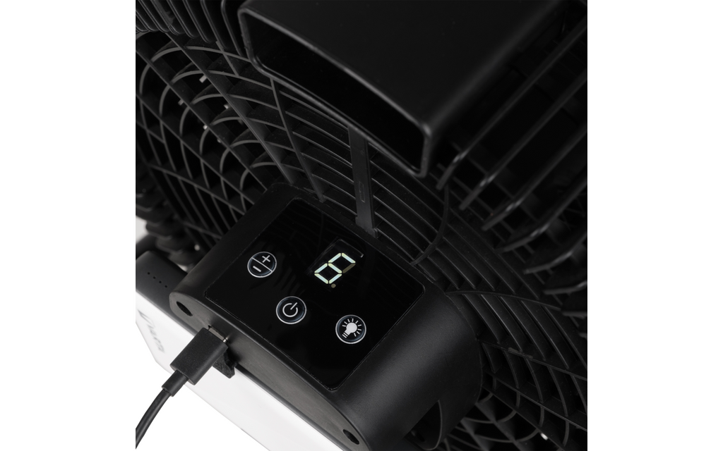 Trådløs vifte Airflow LED Cordless med USB-C tilkobling - Eurom i bruk