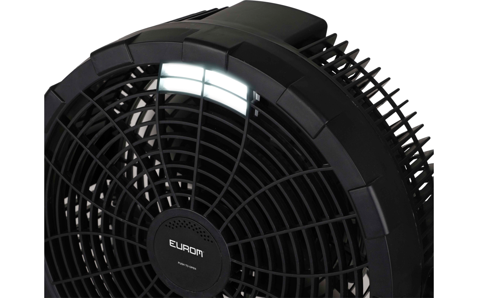 Trådløs vifte Airflow LED Cordless med USB-C tilkobling - Eurom sideprofil