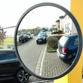 Trafikkspeil for parkering Ø 30 cm med veggfeste fra Emuk