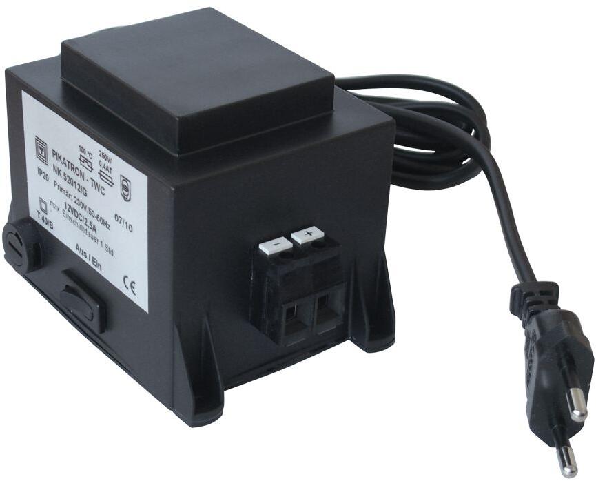 Transformator-likeretter 12V DC 5A 60W for vannpumper - Comet forfra