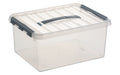 Transportboks 15 liter gjennomsiktig 40x29x18 cm - Sunware sett forfra
