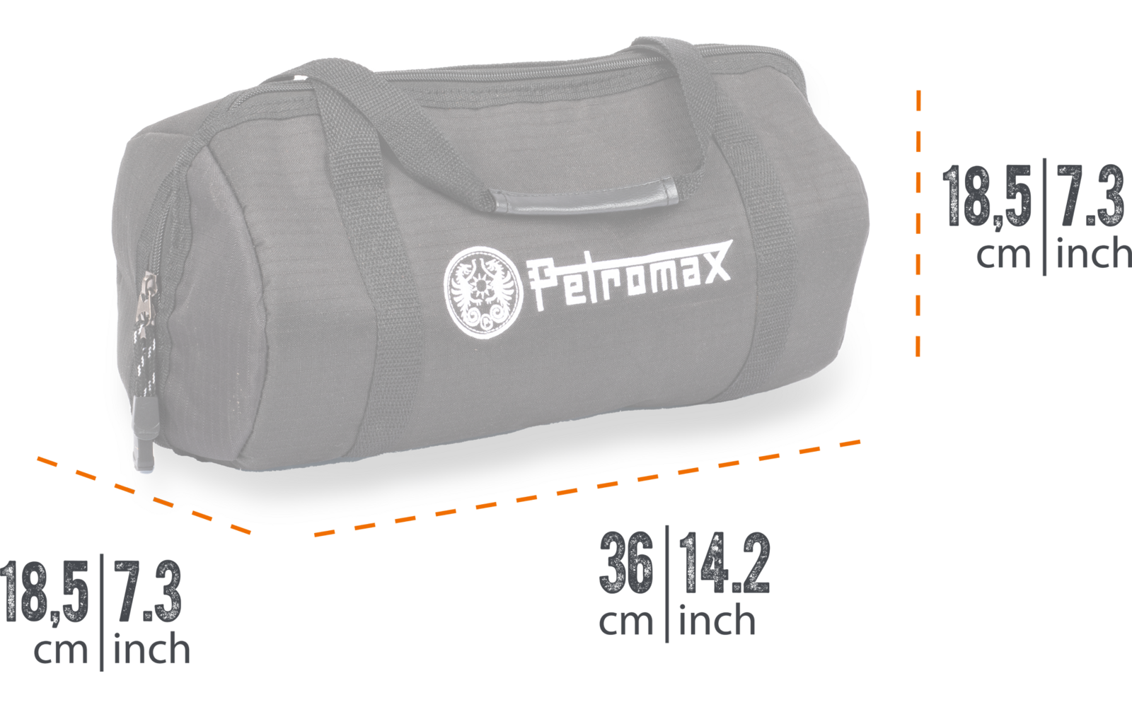 Transportveske for Petromax brannkjele fk2 bakside