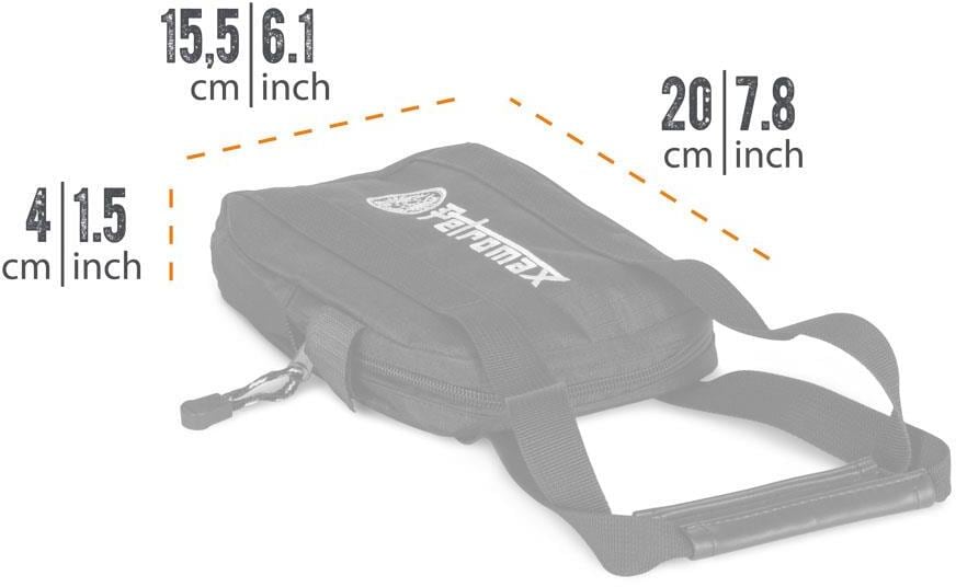 Transportveske for vaffeljern 4x15,5x20 cm polyester - Petromax detalj av glidelås