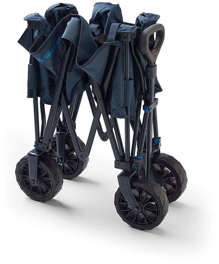 Transportvogn Alpaca Gear Wagon 140L Slate Blue - Gregory montert på campingplass