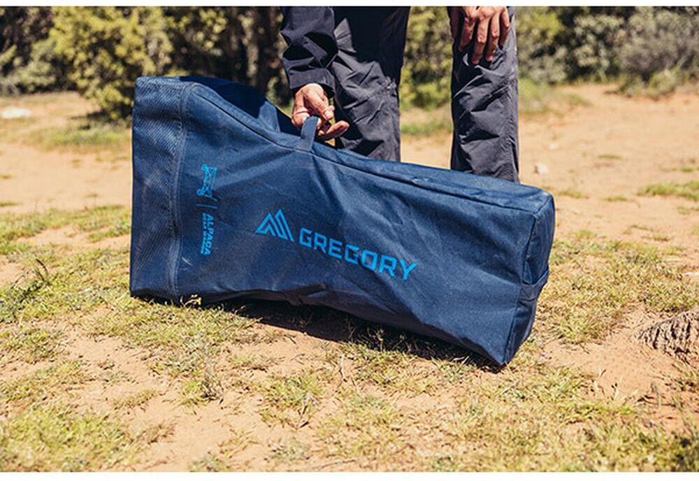 Transportvogn Alpaca Gear Wagon 140L Slate Blue - Gregory med regn- og solbeskyttelse
