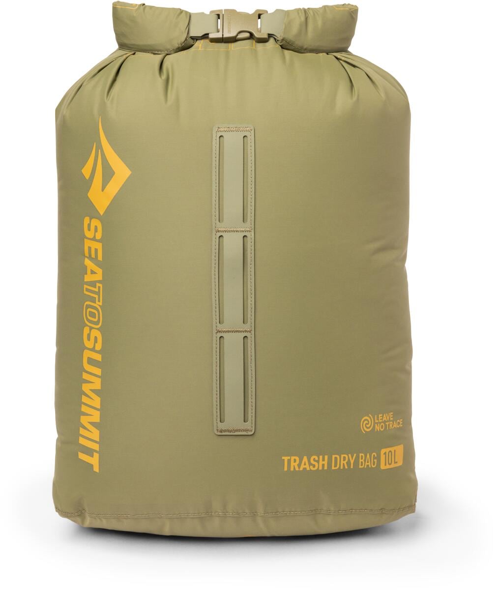 Trash Dry Bag 10L vanntett avfallspose burnt olive forfra