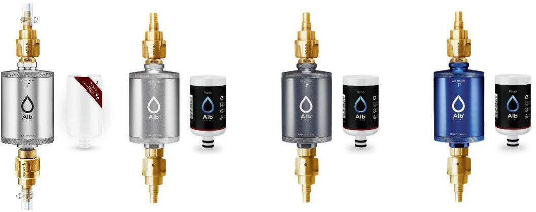 Travel Nano drikkevannfilter bakteriesperre for fastmontering fra Alb Filter, montert i bobil