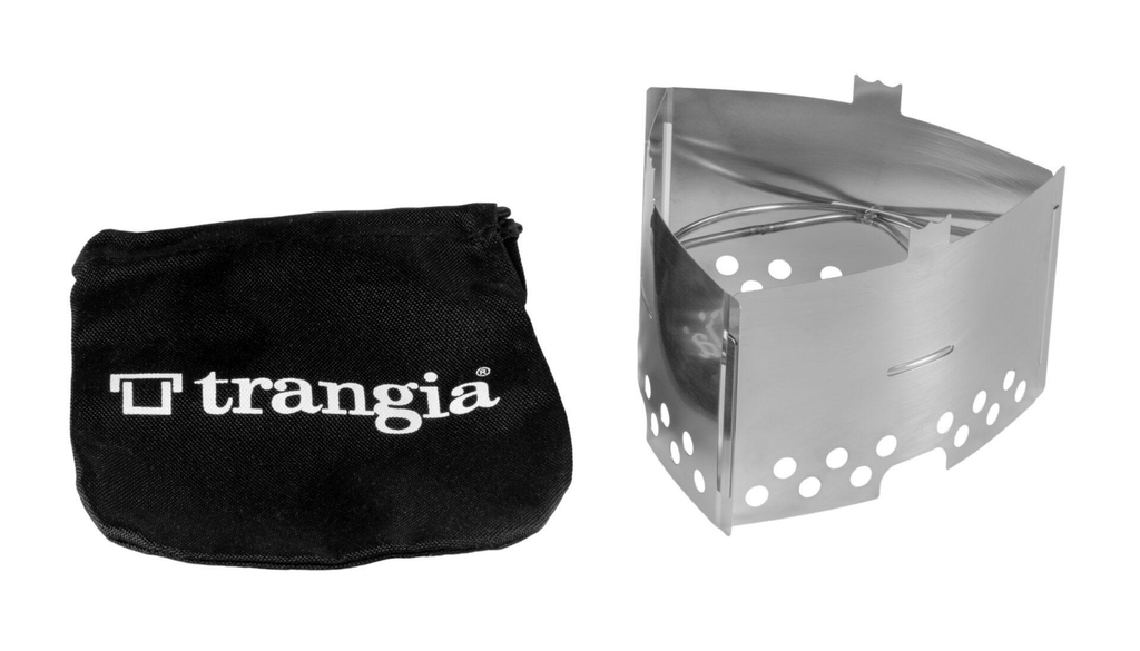 Trekantet brennerholder 126 × 85 mm rustfritt stål - Trangia forfra
