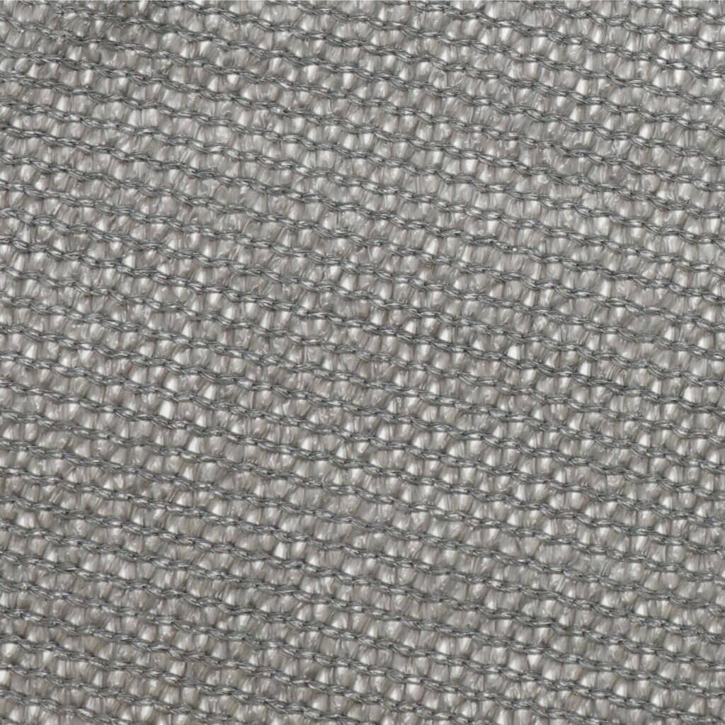 Trekantet solseil HDPE antrasitt 500 cm detalj av stoff
